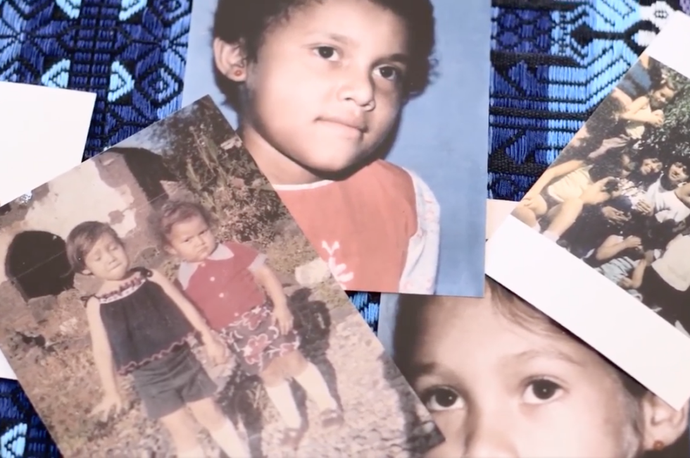 Fotografías del archivo familiar de Adriana Portillo-Bartow en que aparecen, de izquierda a derecha, sus dos hijas, Rosaura Margarita y Glenda Corina. Captura de un video realizado por el Grupo de Apoyo Mutuo (GAM).