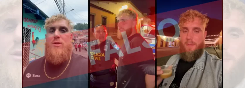 Videos de Jake Paul en Guatemala no son reales, fueron creados con IA