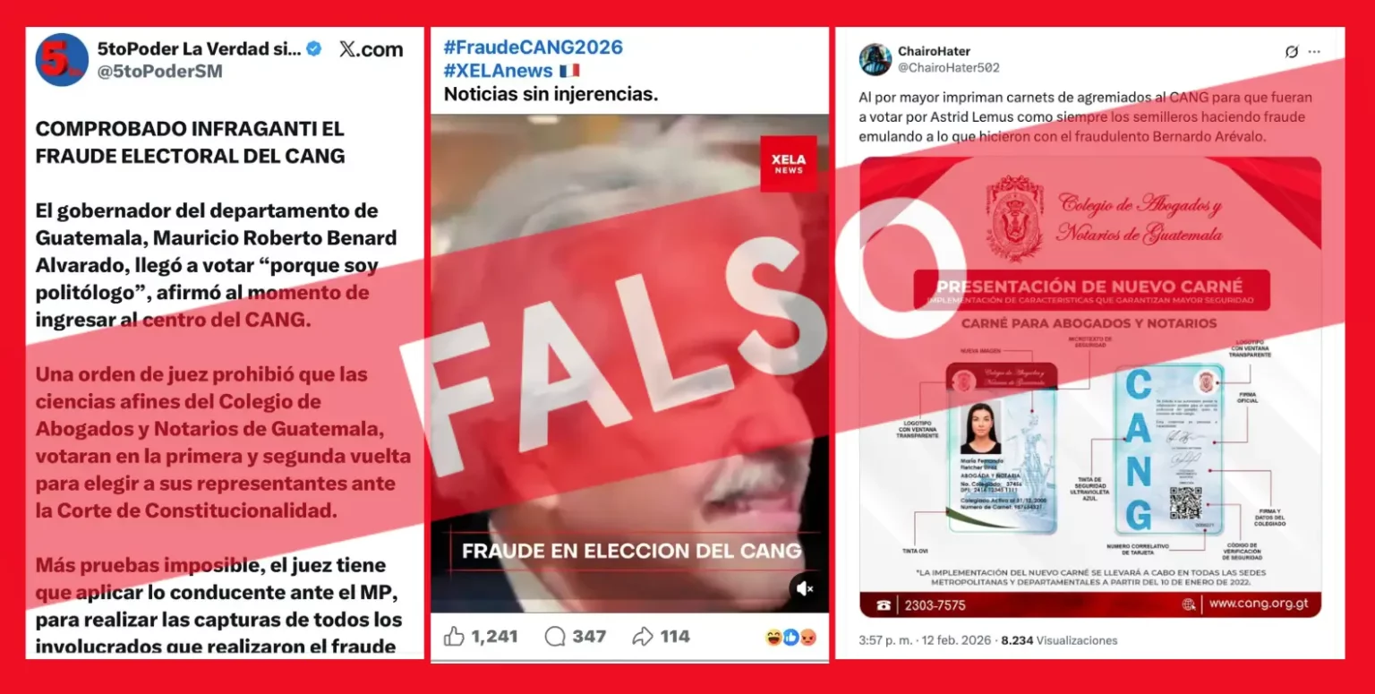 Es falso que en el CANG hubo fraude electoral
