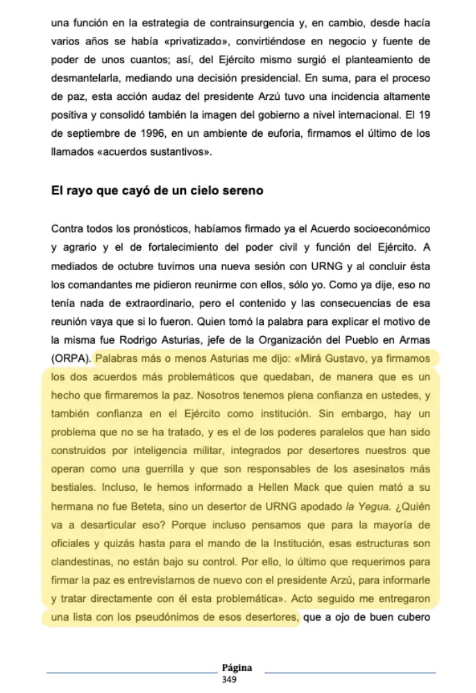 Libro Las huellas de Guatemala de Gustavo Porras Castejón, página 349 de 369