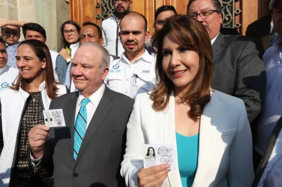 Roberto Molina, Zury Ríos, Elmer Palencia y LUis Rosales del partido Valor FOTO Prensa Libre