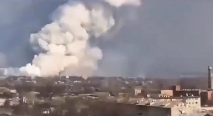 desinformacion con VIDEO DE EXPLOSION en Ucrania