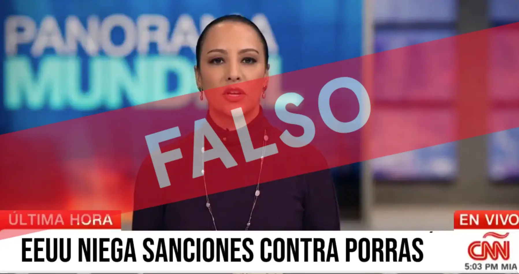 falso video de CNN sanciones a Consuelo Porras