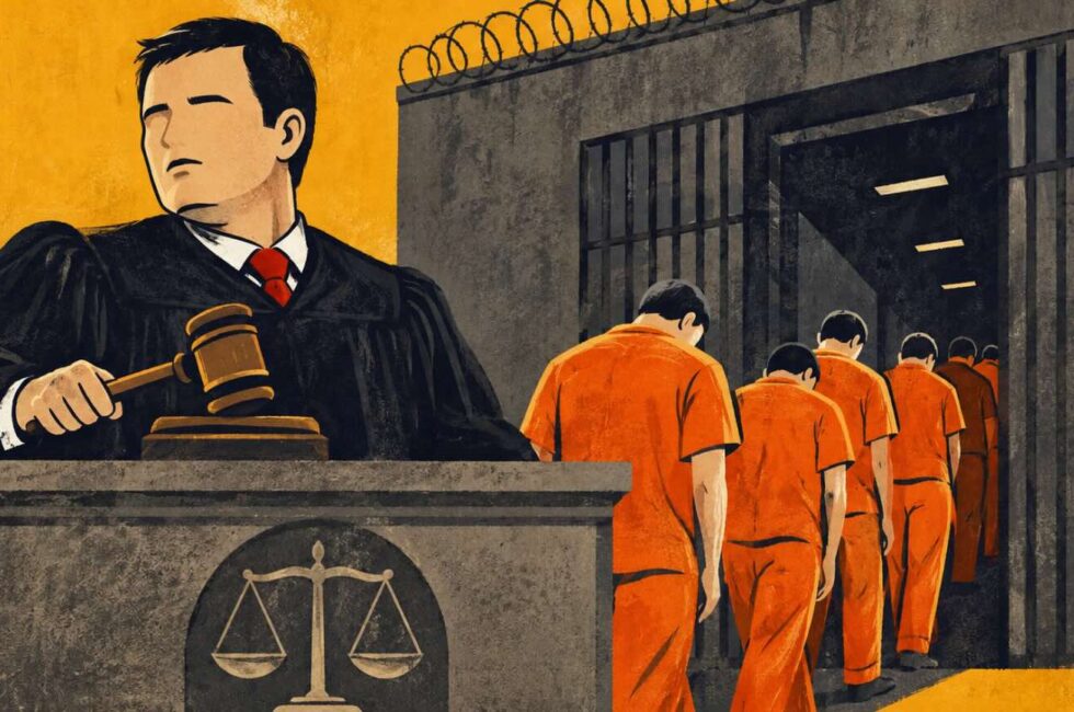 Megacárceles El Salvador Bukele ilustracion-CONNECTAS