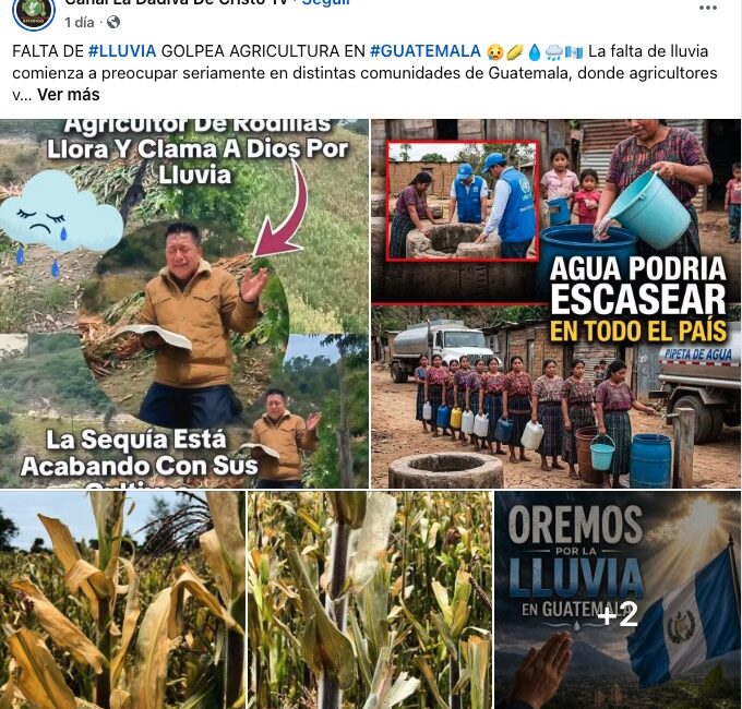 publicaciones alarmistas creadas con IA ante falta de lluvias