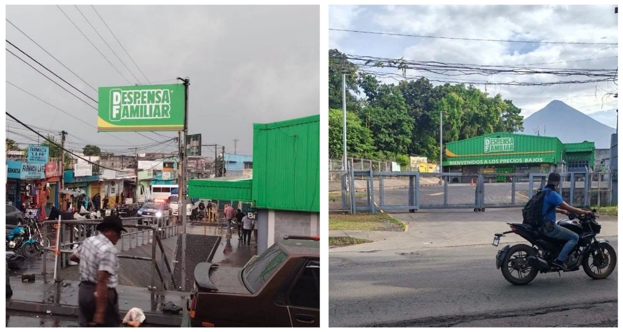 tras los ataques a la Despensa Familiar en Escuintla las tiendas amanecieron cerradas
