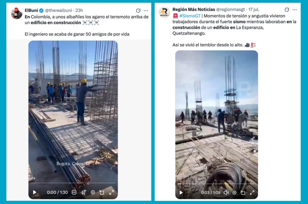 videos de sismo en Guatemala y terremoto en Colombia son confundidos en redes sociales 01