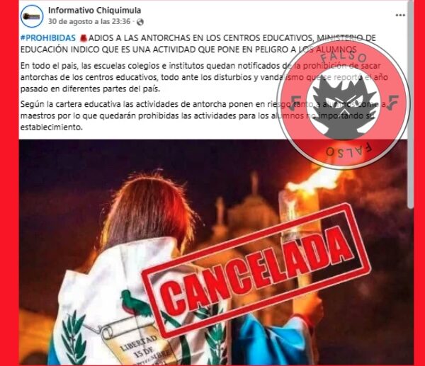 falso que se hayan prohibido las antorchas 2026