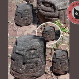 piedra tallada es encontrada en volcán de Ipala