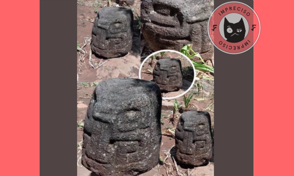 piedra tallada es encontrada en volcán de Ipala