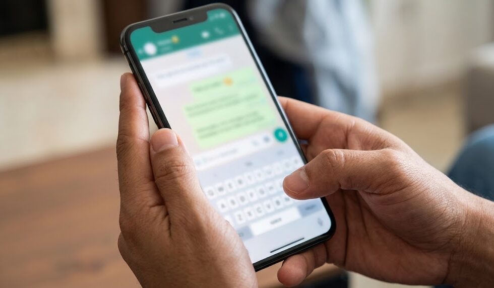 manos sosteniendo celular